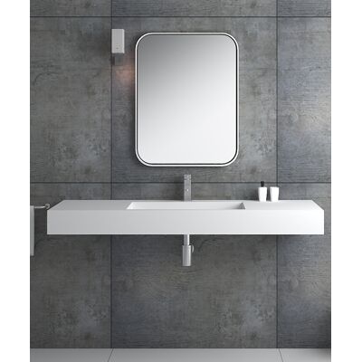 KROOS® Rechteckiges Wandhängendes Waschbecken Mattweiß - Kamoto KROOS® Rechteckiges Wandhängendes Waschbecken Mattweiß - Kamoto