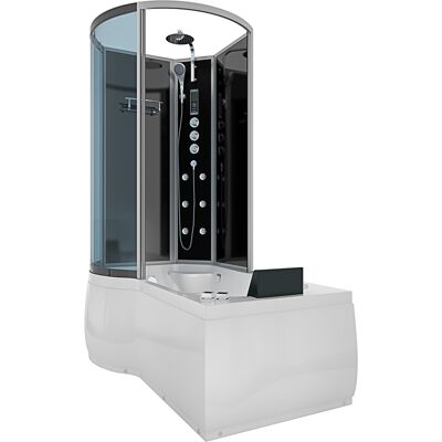 Acquavapore - Whirlpool Wanne Duschtempel Dusche Duschkabine K50-r33-wp 100x170 Cm Ohne 2k Scheiben Versiegelung Acquavapore - Whirlpool Wanne Duschtempel Dusche Duschkabine K50-r33-wp 100x170 Cm Ohne 2k Scheiben Versiegelung