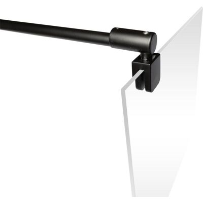 Stabilisator Für 5-8 Mm Glas, Kürzbar Und Winkelbar, Haltestange Für Glas/wand Stabilisation, Wandhalterung Für Duschwand, Mattschwarz, Individuell Kürzbar, 150 Cm - Schulte Stabilisator Für 5-8 Mm Glas, Kürzbar Und Winkelbar, Haltestange Für Glas/wand Stabilisation, Wandhalterung Für Duschwand, Mattschwarz, Individuell Kürzbar, 150 Cm - Schulte