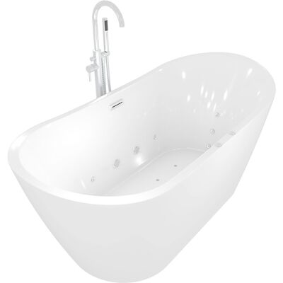 Acquavapore - Freistehende Badewanne Wanne F23 180cm Whirlpool Luft & Wasser Mit Armatur Af02 Acquavapore - Freistehende Badewanne Wanne F23 180cm Whirlpool Luft & Wasser Mit Armatur Af02