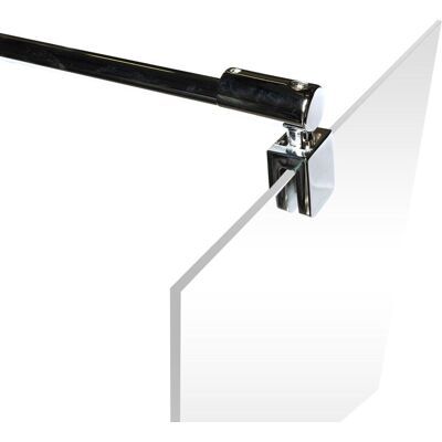 Stabilisator Für 5-8 Mm Glas, Kürzbar Und Winkelbar, Haltestange Für Glas/wand Stabilisation, Wandhalterung Für Duschwand, Chromoptik, Individuell Kürzbar, 54,7 Cm - Schulte Stabilisator Für 5-8 Mm Glas, Kürzbar Und Winkelbar, Haltestange Für Glas/wand Stabilisation, Wandhalterung Für Duschwand, Chromoptik, Individuell Kürzbar, 54,7 Cm - Schulte
