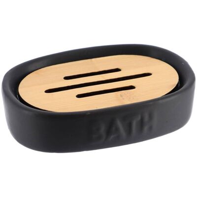 Tendance - Seifenhalter Dolomite Bath - Schwarz Bambus Tendance - Seifenhalter Dolomite Bath - Schwarz Bambus