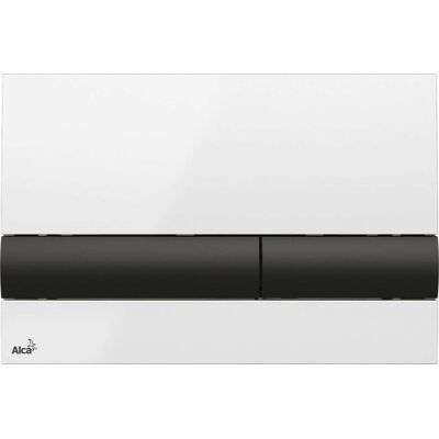 Alcaplast M1710-8 Weiß/Schwarz Zwei-Tasten Spülpanel - Toilette Alcaplast M1710-8 Weiß/Schwarz Zwei-Tasten Spülpanel - Toilette
