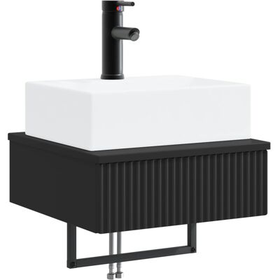 Maison Exclusive - Wandmontiertes Waschbecken Schwarz 40 X 41 X 3 Maison Exclusive - Wandmontiertes Waschbecken Schwarz 40 X 41 X 3