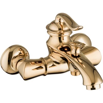 Paulgurkes - Gold Wannenarmatur Aufputz Retro Nostalgie Mischbatterie Paulgurkes - Gold Wannenarmatur Aufputz Retro Nostalgie Mischbatterie