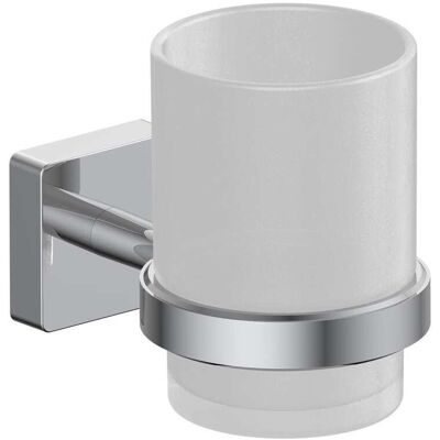 Inda - Wand-glashalter Forum Quadra Chrom Glänzend/glas Satiniert Inda - Wand-glashalter Forum Quadra Chrom Glänzend/glas Satiniert