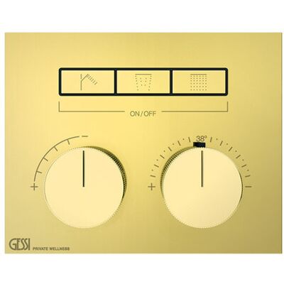 Gessi - HI-FI - Gold PVD - 3 Ausgänge - Thermostat Gessi - HI-FI - Gold PVD - 3 Ausgänge - Thermostat