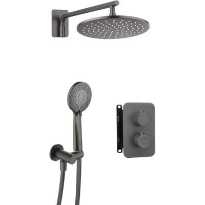 Deante Titanium Unterputz Duscher Set mit Thermostat-Box - Duschset Deante Titanium Unterputz Duscher Set mit Thermostat-Box - Duschset