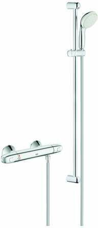 THM-Brausebatterie Grohtherm 1000 34256 mit Brausegarnitur 900mm chrom, 34256004 - Grohe