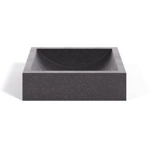 Delina Aufsatzwaschtisch in schwarzem Terrazzo 40 x 45 cm - Schwarz - Kave Home