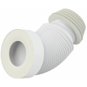 Alcaplast - WC-Anschluß Abfluß weiß weiss WC-Abfluß Länge von 200 bis 520 flexibel top Abflussrohr