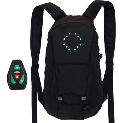 NO BRAND Reflektierender Fahrradrucksack 15l Mit Led-blitzlicht (500mah Akku), Usb-aufladbar, Sicherheitsrucksack Mit Signallicht, Für Radfahren Und Laufen, Schwarz NO BRAND Reflektierender Fahrradrucksack 15l Mit Led-blitzlicht (500mah Akku), Usb-aufladbar, Sicherheitsrucksack Mit Signallicht, Für Radfahren Und Laufen, Schwarz