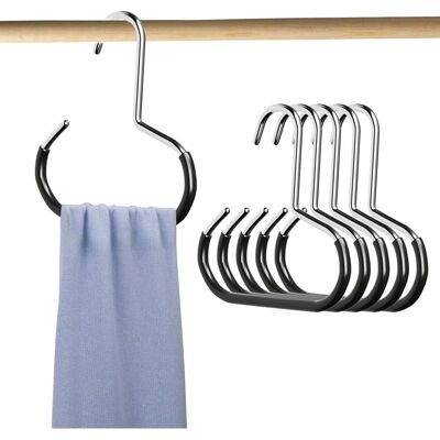 BOBYPET Set Mit 6 Schalhaltern, Gürtelorganisatoren Für Die Garderobe, Rutschfesten Krawattenhaltern, Hutaufhängern Aus Metall, Kleiderschrank-organizer Für Schals, Hüte, Krawatten, Gürtel (schwarz) BOBYPET Set Mit 6 Schalhaltern, Gürtelorganisatoren Für Die Garderobe, Rutschfesten Krawattenhaltern, Hutaufhängern Aus Metall, Kleiderschrank-organizer Für Schals, Hüte, Krawatten, Gürtel (schwarz)