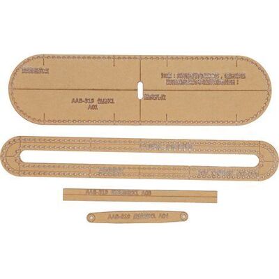 Diy-schablonenset, 4-teilig, Für Kurze Geldbörsen, Lederschneidvorlage, Schlüsselanhänger-bastelvorlage Aab-319 Diy-schablonenset, 4-teilig, Für Kurze Geldbörsen, Lederschneidvorlage, Schlüsselanhänger-bastelvorlage Aab-319