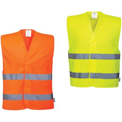 Portwest Doppelstreifen-westen Orange S/m Portwest Doppelstreifen-westen Orange S/m