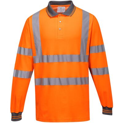 Polo Coton Majoritaire Manches Longues Couleur : Orange Taille M - Portwest Polo Coton Majoritaire Manches Longues Couleur : Orange Taille M - Portwest