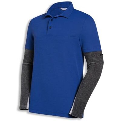 Uvex Cut Nanoflex Herren-arbeitsshirt - Blaues Männer-poloshirt - Ärmel Mit Schnittschutz-stufe 5: M Uvex Cut Nanoflex Herren-arbeitsshirt - Blaues Männer-poloshirt - Ärmel Mit Schnittschutz-stufe 5: M