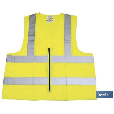 COFAN Gelbe Weste Mit Reißverschluss Tm COFAN Gelbe Weste Mit Reißverschluss Tm