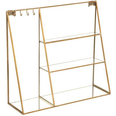 Schmuckhalter Mood - Messing Und Glas - Vergoldet - 30x27 Cm Atmosphera Créateur D'Intérieur Schmuckhalter Mood - Messing Und Glas - Vergoldet - 30x27 Cm Atmosphera Créateur D'Intérieur