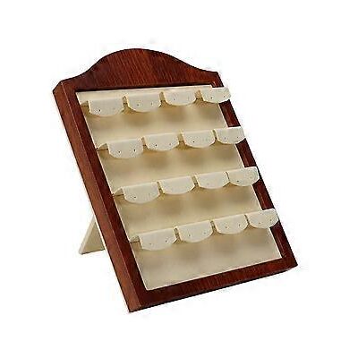 TRUVO Moderner Ohrringständer Aus Holz, Schmuckregal, Ohrringpräsentationsständer, Holzstruktur, Für Einzelhandel Und Wohndekoration, Beige. (beige.) TRUVO Moderner Ohrringständer Aus Holz, Schmuckregal, Ohrringpräsentationsständer, Holzstruktur, Für Einzelhandel Und Wohndekoration, Beige. (beige.)