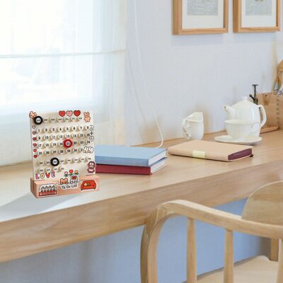 JUTE Selbstgemachter Ewiger Kalender, Eine Kreative Und Individuelle Schreibtischdekoration, Ewiger Kalender Mit Weißem Ring. JUTE Selbstgemachter Ewiger Kalender, Eine Kreative Und Individuelle Schreibtischdekoration, Ewiger Kalender Mit Weißem Ring.
