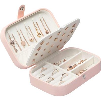 Minkurow Reise-schmuckkästchen Schmuckkästchen Damen Kinder Mädchen Organizer Für Ringe Ohrringe Halsketten Armbänder Ohr, 16,5 X 11,5 X 5,5 Cm (rosa) Minkurow Reise-schmuckkästchen Schmuckkästchen Damen Kinder Mädchen Organizer Für Ringe Ohrringe Halsketten Armbänder Ohr, 16,5 X 11,5 X 5,5 Cm (rosa)