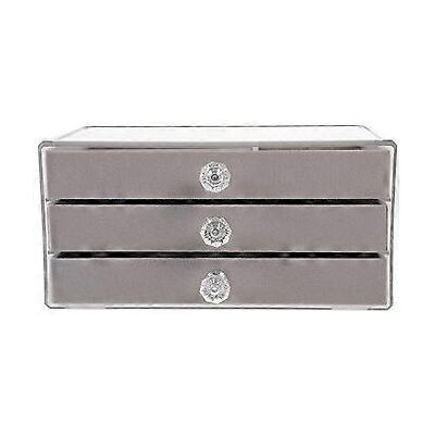 TRUVO Stapelbarer Schmuckorganizer, Aufbewahrungsschublade Für Ohrringe Und Halsketten, Schmuckkästchen Für Den Schminktisch TRUVO Stapelbarer Schmuckorganizer, Aufbewahrungsschublade Für Ohrringe Und Halsketten, Schmuckkästchen Für Den Schminktisch