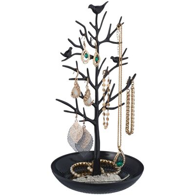 Relaxdays - Schmuckständer Baum, Schmuckaufbewahrung Ketten, Ohrringe & Armbänder, Hxbxt 30x16x15 Cm, Schmuckbaum, Schwarz Relaxdays - Schmuckständer Baum, Schmuckaufbewahrung Ketten, Ohrringe & Armbänder, Hxbxt 30x16x15 Cm, Schmuckbaum, Schwarz