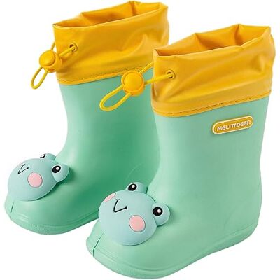Minkurow Regenstiefel Unisex-kinder Gummistiefel Für Mädchen Und Jungen Wasserdichte Rutschfeste Outdoor-gummi-regenschuhe, Grüner Frosch, Schuhlänge 17 Cm Minkurow Regenstiefel Unisex-kinder Gummistiefel Für Mädchen Und Jungen Wasserdichte Rutschfeste Outdoor-gummi-regenschuhe, Grüner Frosch, Schuhlänge 17 Cm