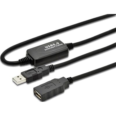 Digitus Usb-kabel Usb 2.0 Usb-a Stecker, Usb-a Buchse 10.00 M Schwarz Da-73100-1 Digitus Usb-kabel Usb 2.0 Usb-a Stecker, Usb-a Buchse 10.00 M Schwarz Da-73100-1