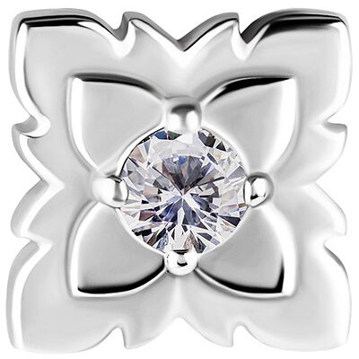 OEM Steckverschluss – Blume Mit Weißem Zirkon – Cocr Nf – Silber – Pi-026 OEM Steckverschluss – Blume Mit Weißem Zirkon – Cocr Nf – Silber – Pi-026