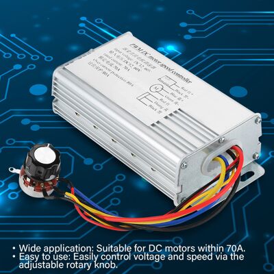 HEAT Dc 12v-60v 70a Pwm Motordrehzahlregler, Einstellbarer Antriebsregler HEAT Dc 12v-60v 70a Pwm Motordrehzahlregler, Einstellbarer Antriebsregler