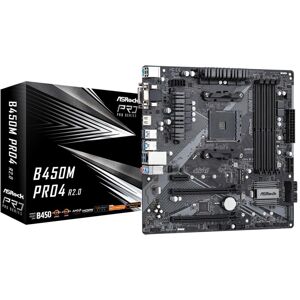 Asrock - B450M Pro4 R2.0 amd B450 Sockel AM4 Micro atx