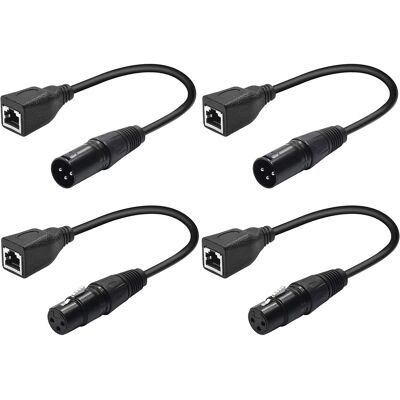OEM Xlr 3-polig Auf Rj45 Adapterkabel – Ethernet-dmx-konverter-adapter (xlr 3-polig Stecker Auf Rj45 + Xlr 3-polig Buchse Auf Rj45 Buchse) OEM Xlr 3-polig Auf Rj45 Adapterkabel – Ethernet-dmx-konverter-adapter (xlr 3-polig Stecker Auf Rj45 + Xlr 3-polig Buchse Auf Rj45 Buchse)