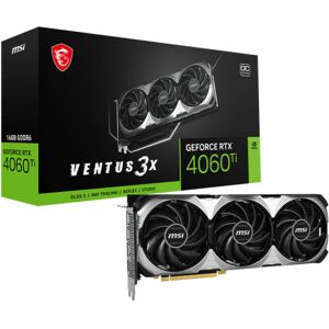 GeForce rtx 4060Ti Ventus 3X oc 16GB GDDR6 Gaming Grafikkarte 3xDP/HDMI (912-V517-013) - MSI