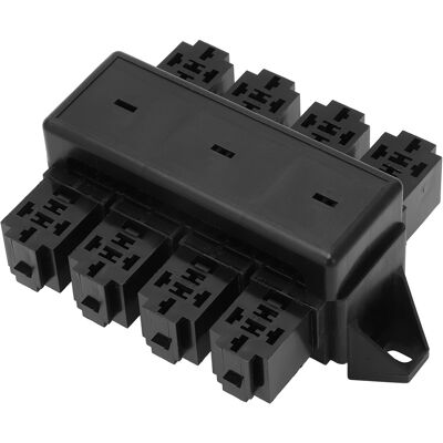 HEAT 20-slot-flachsicherungshalter Aus Flammhemmendem, Robustem Pc-material, 8-wege-relaiskasten Für Auto, Bus, Yacht HEAT 20-slot-flachsicherungshalter Aus Flammhemmendem, Robustem Pc-material, 8-wege-relaiskasten Für Auto, Bus, Yacht