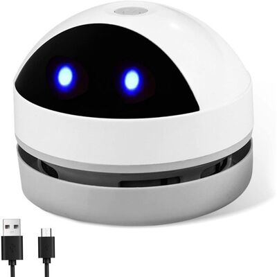 OEM Mini-tischstaubsauger – Usb-aufladbar Und Kabellos – Hohe Saugkraft Für Schreibtisch, Büro, Auto, Kissen Und Tastatur – Weiß OEM Mini-tischstaubsauger – Usb-aufladbar Und Kabellos – Hohe Saugkraft Für Schreibtisch, Büro, Auto, Kissen Und Tastatur – Weiß