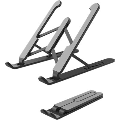 OEM Zusammenklappbarer Laptopständer, Rutschfest, In 6 Stufen Verstellbar, Aus Aluminiumlegierung, Kompatibel Mit Laptops Von 10 Bis 15,6 Zoll. OEM Zusammenklappbarer Laptopständer, Rutschfest, In 6 Stufen Verstellbar, Aus Aluminiumlegierung, Kompatibel Mit Laptops Von 10 Bis 15,6 Zoll.
