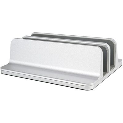 OEM Vertikaler Laptopständer, Doppelter Tischständer Mit Verstellbarem Fuß, Geeignet Für Alle Macbooks/surface/samsung/hp/dell/chrome Books (silber) OEM Vertikaler Laptopständer, Doppelter Tischständer Mit Verstellbarem Fuß, Geeignet Für Alle Macbooks/surface/samsung/hp/dell/chrome Books (silber)