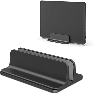 Minkurow Verstellbarer Vertikaler Laptop-ständer, Aluminium-ständer Für Alle Telefone Und Laptops – Perfekt Für Macbook, Macbook Air, Macbook Pro, Ultrabook, Lenovo Und Andere, Schwarz Minkurow Verstellbarer Vertikaler Laptop-ständer, Aluminium-ständer Für Alle Telefone Und Laptops – Perfekt Für Macbook, Macbook Air, Macbook Pro, Ultrabook, Lenovo Und Andere, Schwarz