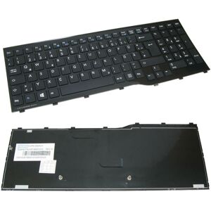 Trade-shop - Premium Laptop-Tastatur Notebook Keyboard Ersatz Deutsch qwertz mit Rahmen für Fujitsu-Siemens Lifebook A514 A532 A544 NH532G52 A555G