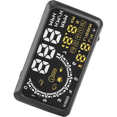 HEAT 5,5-zoll-hud-bildschirm, Head-up-display, Obd2-geschwindigkeitsmesser, Geschwindigkeitsüberschreitungswarnung HEAT 5,5-zoll-hud-bildschirm, Head-up-display, Obd2-geschwindigkeitsmesser, Geschwindigkeitsüberschreitungswarnung
