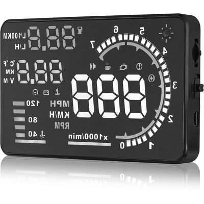 HEAT A8 5,5 Zoll Obd2 Auto-hud-bildschirm Reflektierendes Head-up-display Windschutzscheiben-geschwindigkeitsanzeiger HEAT A8 5,5 Zoll Obd2 Auto-hud-bildschirm Reflektierendes Head-up-display Windschutzscheiben-geschwindigkeitsanzeiger