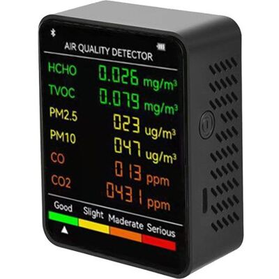 OEM Gaswarngerät, Co2, Pm2,5, Pm10, Hcho, Tvoc, Lcd-bildschirm, Tragbar, Für Zuhause, Büro OEM Gaswarngerät, Co2, Pm2,5, Pm10, Hcho, Tvoc, Lcd-bildschirm, Tragbar, Für Zuhause, Büro