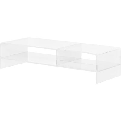 OEM Monitorständer Mit Tastaturfach, Transparent, Für Monitore Bis 24 Zoll, 2 Etagen, Acryl, 50,8 X 19 X 12 Cm OEM Monitorständer Mit Tastaturfach, Transparent, Für Monitore Bis 24 Zoll, 2 Etagen, Acryl, 50,8 X 19 X 12 Cm