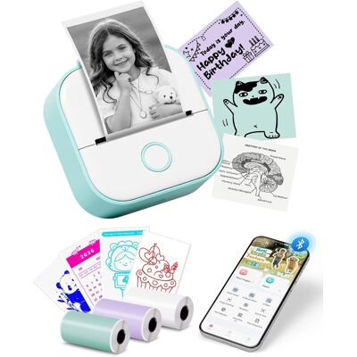 TUNING EFFECT Mini Drucker T02 Mini Drucker Für Smartphone Fotodrucker Mini Thermodrucker Bluetooth Etikettendrucker Minidrucker Aufkleber Drucker Für Geschenke, Studiennotizen, Anatomische Diagramme, Fotos TUNING EFFECT Mini Drucker T02 Mini Drucker Für Smartphone Fotodrucker Mini Thermodrucker Bluetooth Etikettendrucker Minidrucker Aufkleber Drucker Für Geschenke, Studiennotizen, Anatomische Diagramme, Fotos