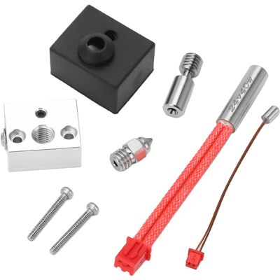 HEAT 3d-drucker-heizteile: 300 °c, 24 V, 40 W Heizstab, Thermodraht-heizblock, Halsrohr, 0,4 Mm Düse, Silikonhülsen-set HEAT 3d-drucker-heizteile: 300 °c, 24 V, 40 W Heizstab, Thermodraht-heizblock, Halsrohr, 0,4 Mm Düse, Silikonhülsen-set
