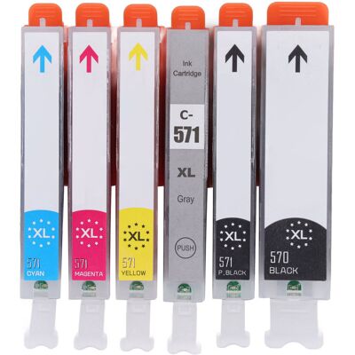 HEAT Tintenpatrone Mit Hoher Seitenkapazität, Farbechte Schwarze Und Farbige Tintenpatrone Im Set Für Pixma-drucker (bk, Bk, Cmy, Gy) HEAT Tintenpatrone Mit Hoher Seitenkapazität, Farbechte Schwarze Und Farbige Tintenpatrone Im Set Für Pixma-drucker (bk, Bk, Cmy, Gy)
