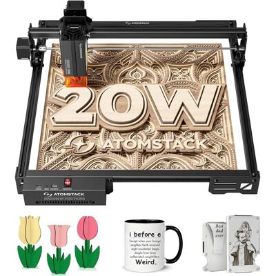 OEM Atomstack A20 Pro V2 20w Lasergravur- Und Schneidemaschine – 400 × 400 Mm, App-steuerung, Automatische Wiederaufnahme Nach Stromausfall, Für Holz, Metall, Dunkles Acrylglas, Leder Und Glas OEM Atomstack A20 Pro V2 20w Lasergravur- Und Schneidemaschine – 400 × 400 Mm, App-steuerung, Automatische Wiederaufnahme Nach Stromausfall, Für Holz, Metall, Dunkles Acrylglas, Leder Und Glas
