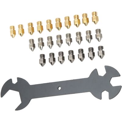 HEAT 25 Stück 3d-drucker-extruderdüsen (0,4 Mm Ausgang, 1,75 Mm Eingang) Für Cr-10, Ender 3 Und Ender 3 Pro HEAT 25 Stück 3d-drucker-extruderdüsen (0,4 Mm Ausgang, 1,75 Mm Eingang) Für Cr-10, Ender 3 Und Ender 3 Pro